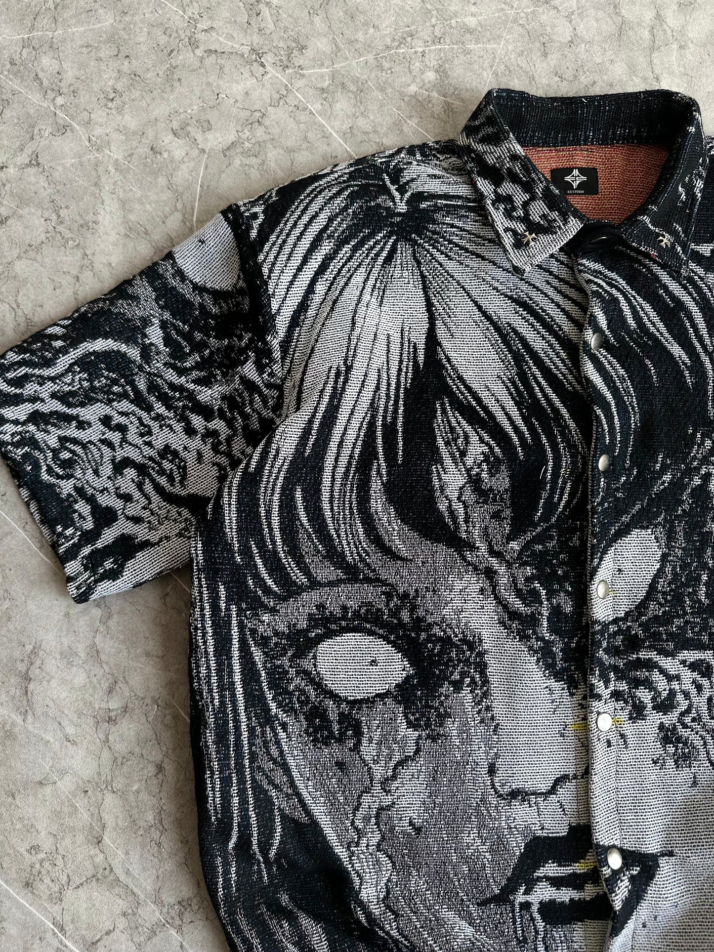 Broken Faces Button Snap Shirt