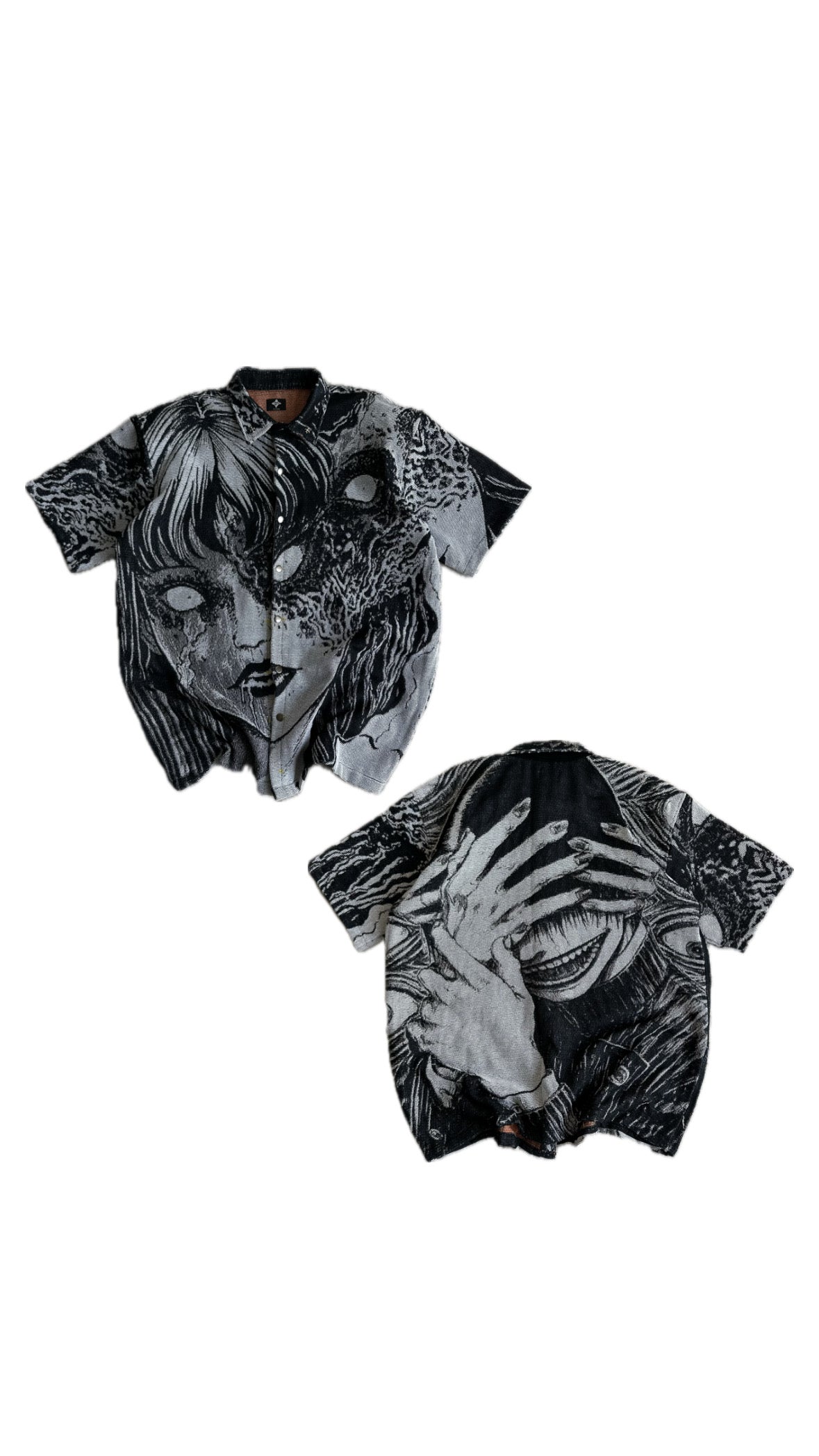 Broken Faces Button Snap Shirt