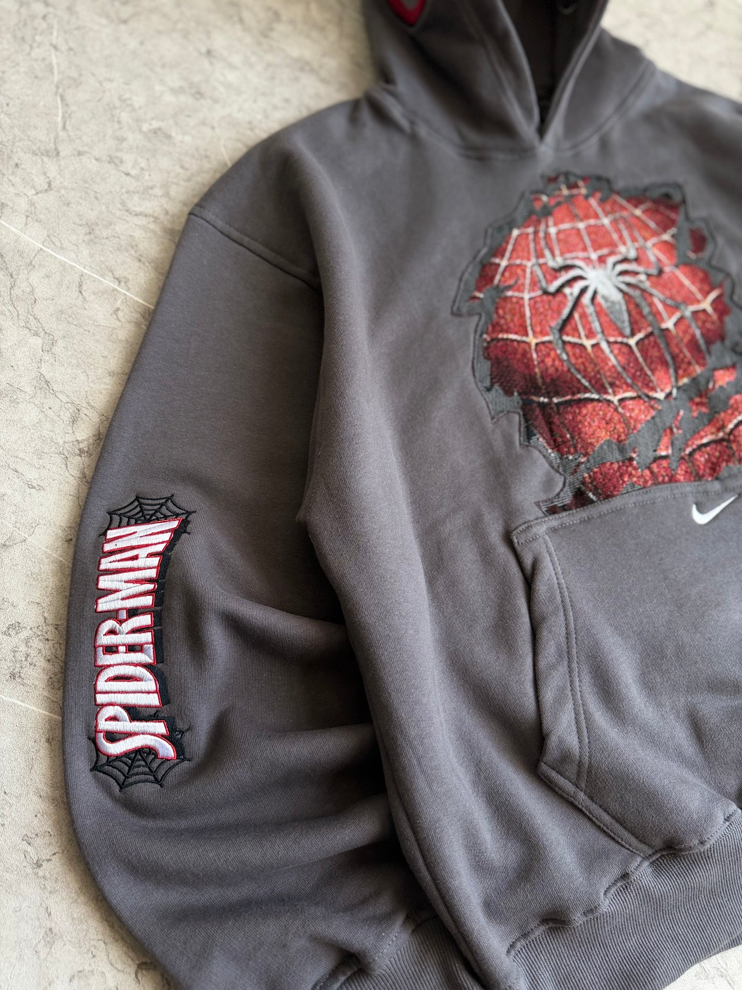 Cracked Spiderman Reworked Hoodie L-XL