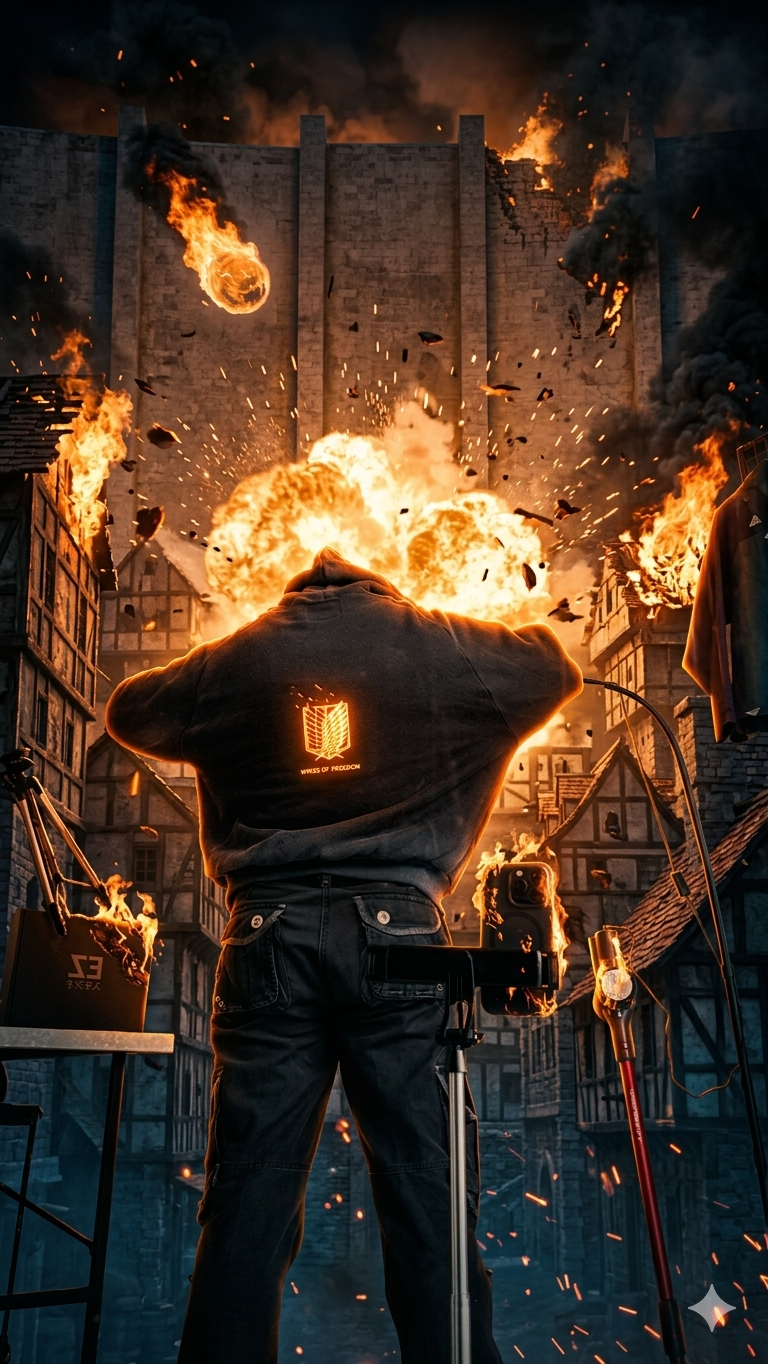 Wall Titan AOT Reworked Zip Carhartt Hoodie L-XL