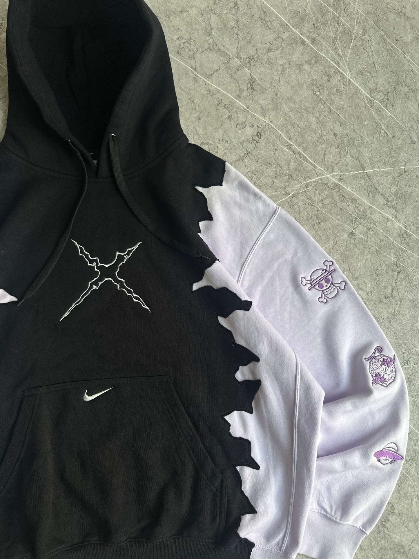 Luffy One Piece Ripped Hoodie XXL