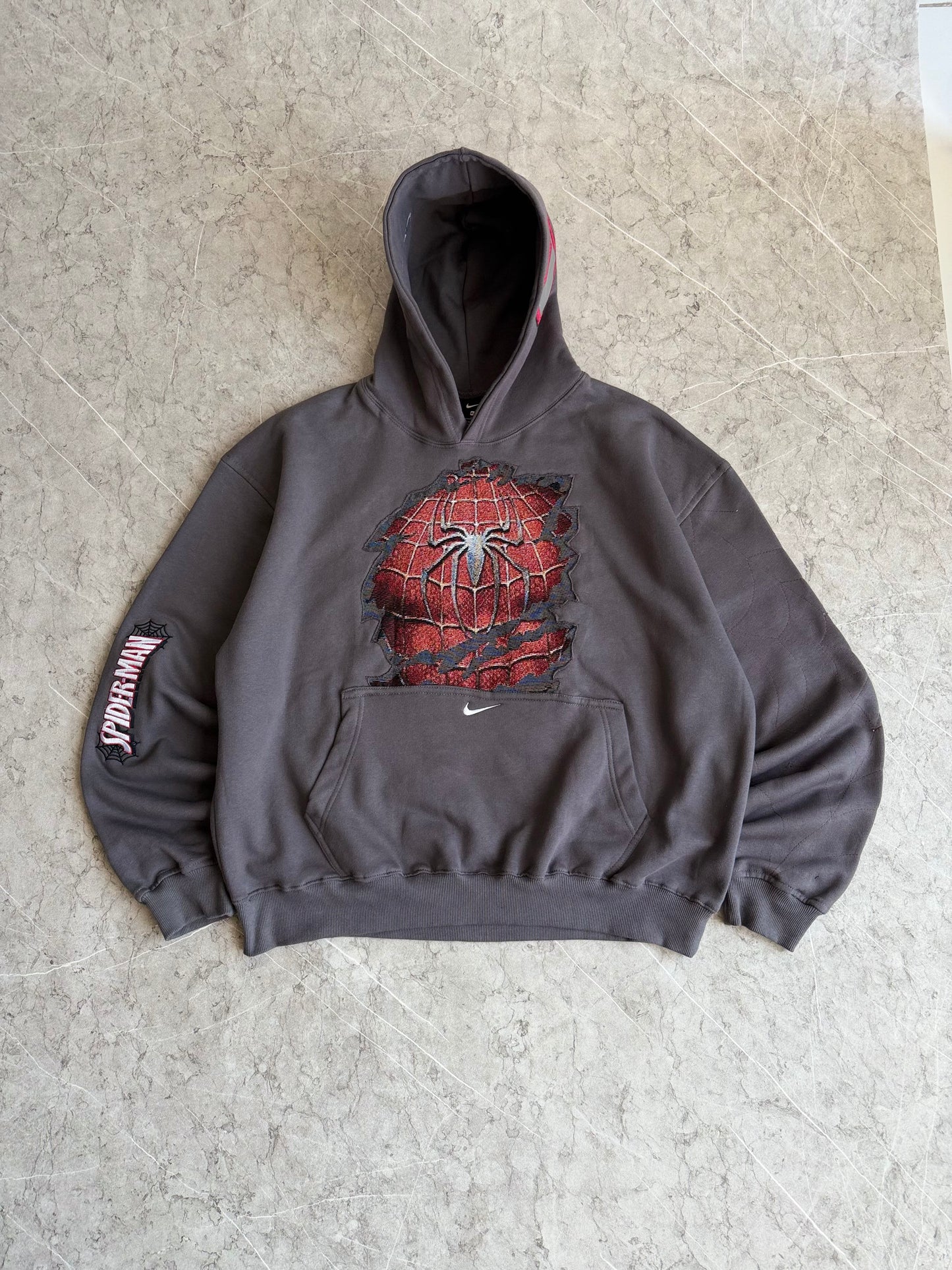 Cracked Spiderman Reworked Hoodie L-XL
