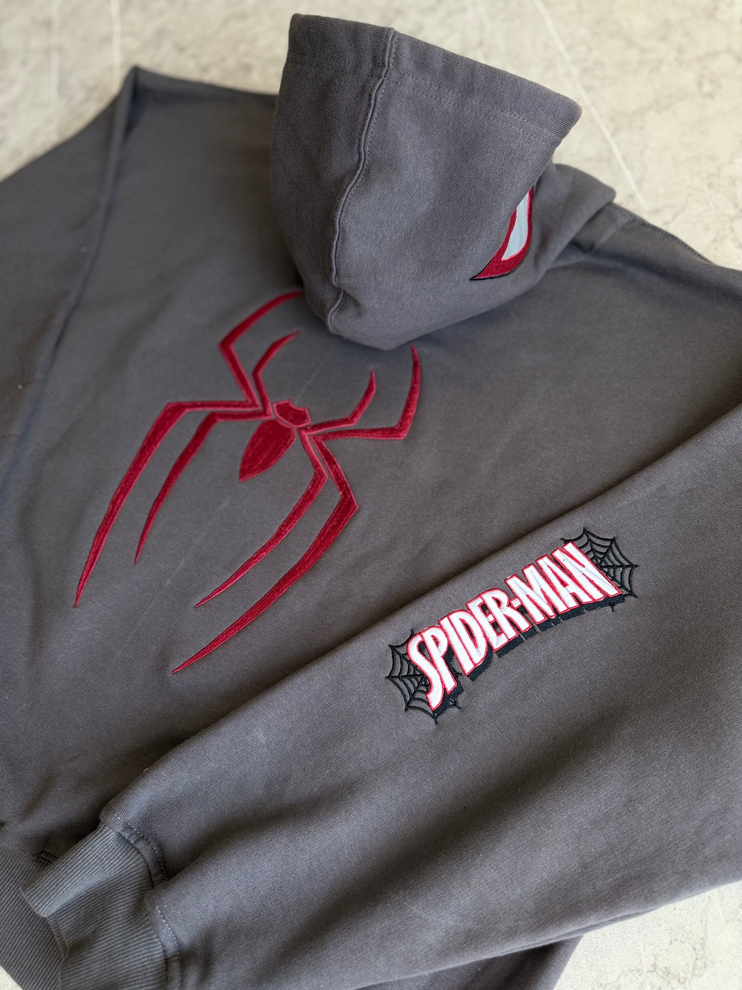 Cracked Spiderman Reworked Hoodie L-XL