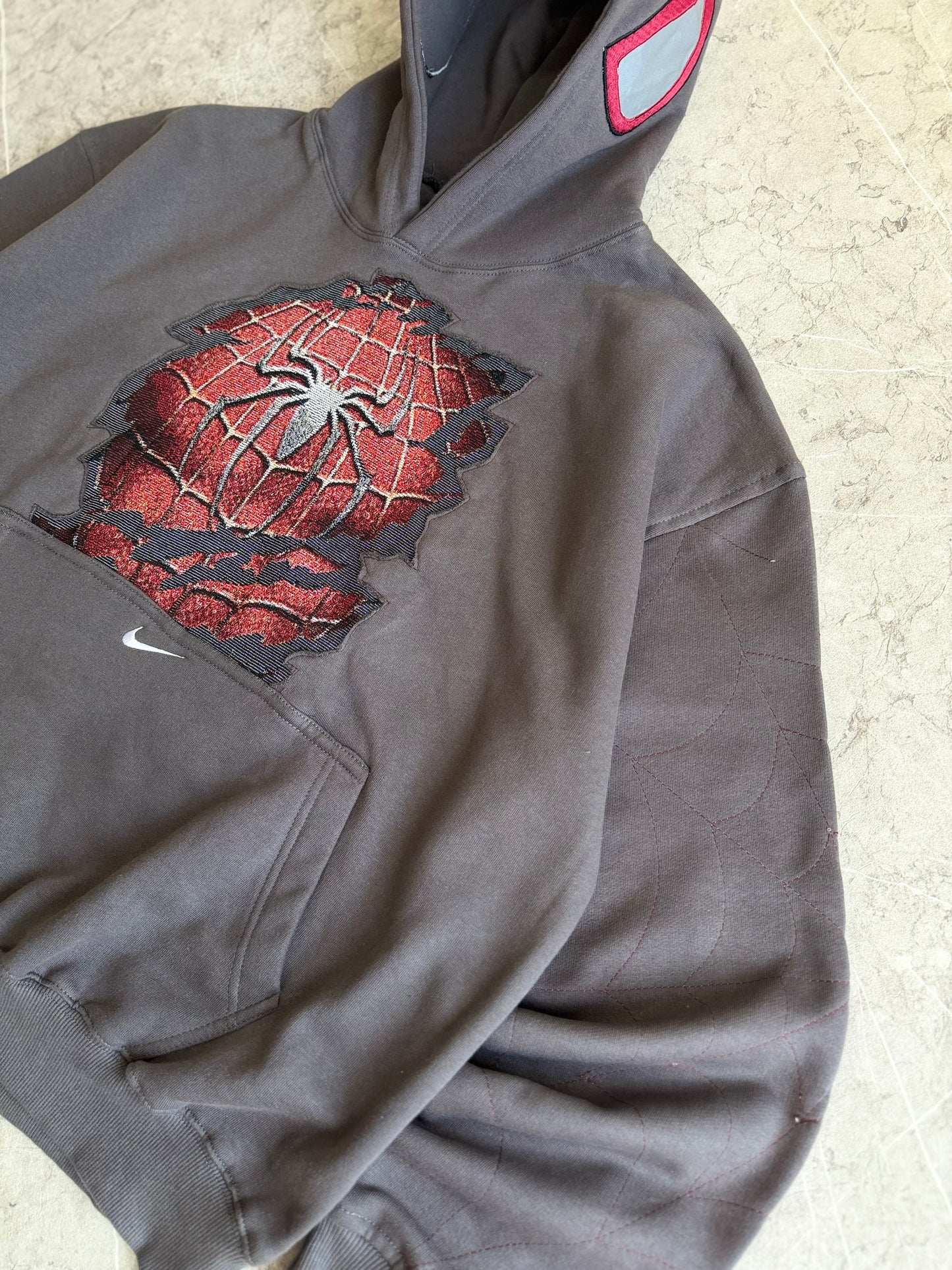 Cracked Spiderman Reworked Hoodie L-XL