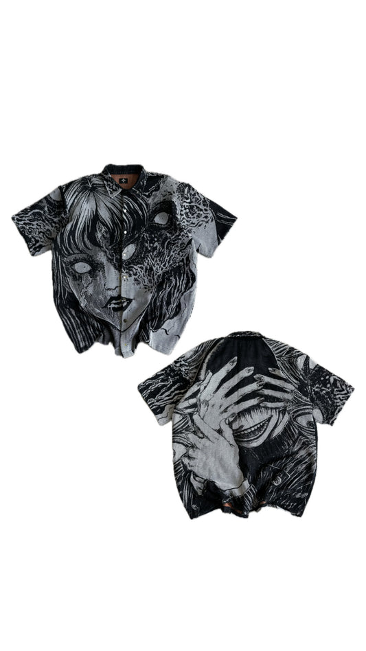 Broken Faces Button Snap Shirt